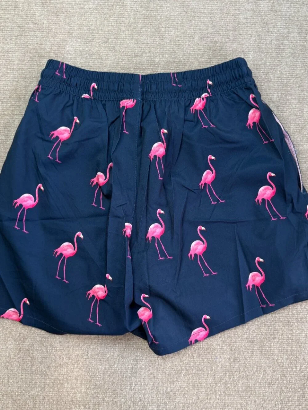 Men's S-2XL Flamingo Swim Trunks Mesh Lining Quick Dry With Pockets Beach Shorts